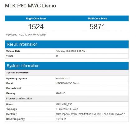 MediaTek Helio P60 6